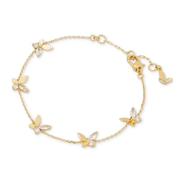 kate spade Jewelry - $78 Kate Spade Social Butterfly Bracelet gold/clear